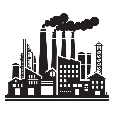 Sanayi Fabrikası Baca Kompleksi Silueti