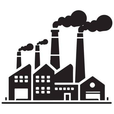 Bir İmalat Fabrikasının Silueti Sanayi Üretimi Taşımacılığı