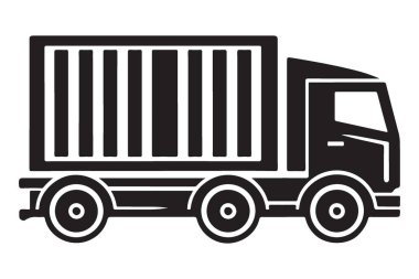 Yarı Kamyon Nakliye Taşıyıcı Taşıyıcı Taşıyıcı Vektör İllüstrasyon Tasarımı