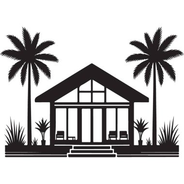 Palm Trees Tatil Evi Tasarımı ile Modern Plaj Evi Silueti
