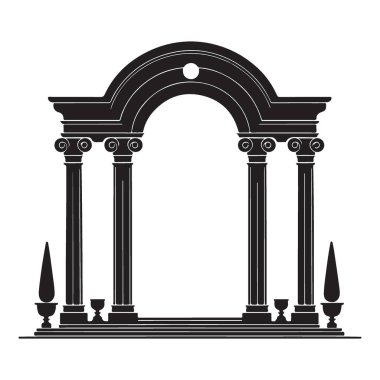 Mimari Tasarımlar için Klasik Mimari Siluet Yapısı