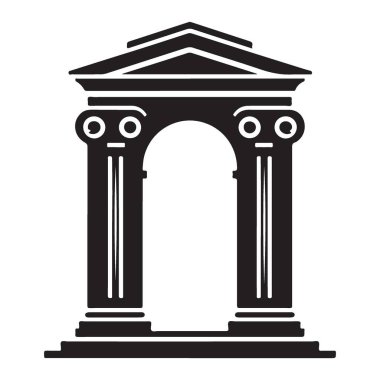 Antik Yunan Mimari Yapı Resmetme Tarihi Simgesi