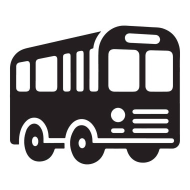 Okul Otobüsü Silüeti Basit ve Etkili Ulaşım Tasarımı Çizimi