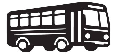 Toplu Taşıma Sistemi Grafikleri için Büyük Şehir Otobüsü Silueti