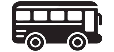 Ulaşım Projeleri ve Tasarımları için Klasik Otobüs Vektörü İllüstrasyonu