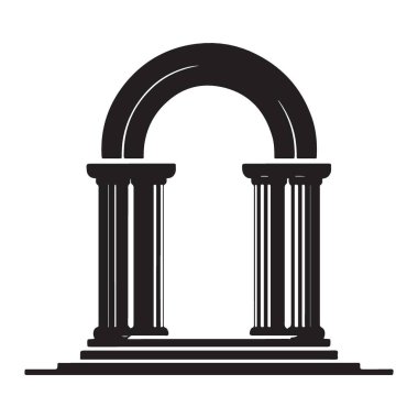 Geçit Tasarımı için kemerli Ağ Sütunları Siluet Vektör ResmiComment