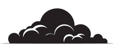 Kuşlar Gizli Bulut Vektör İllüstrasyonunun Silueti