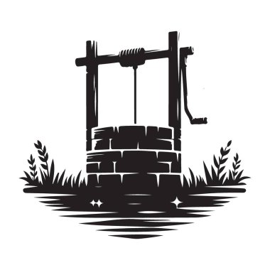 Klasik Dilek Kuyusu Vektör Resim Kaynağı Simgesi