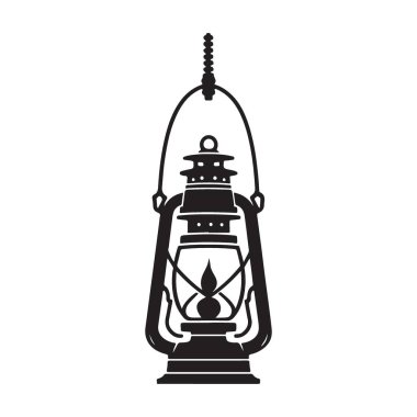 Işıklandırma ve Dekorasyon Temaları için Klasik Fener Vektör İllüstrasyonu