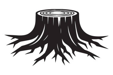 Doğa ve Orman Tasarımları için Ayrıntılı Ağaç Kökü Vektör Resimleri