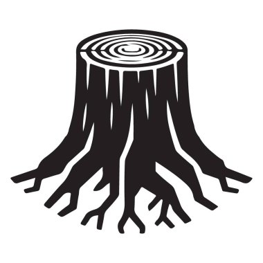 Ağaç Damlası Silüeti Resimlerinde Kökler ve Ahşap Doku