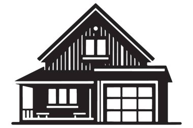 Ev Tasarımı Fikirleri için Güzel Siyah Ev Resimleri Vektörü İndirme