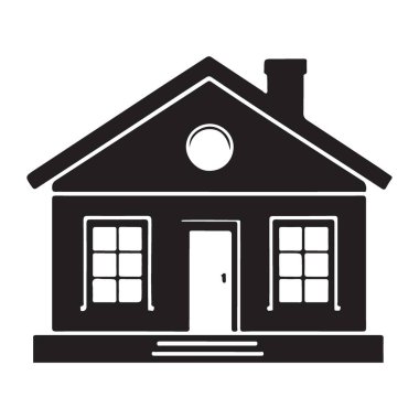 Gayrimenkul kavramı silueti için Ev Oluşturma Vektörü İllüstrasyonu