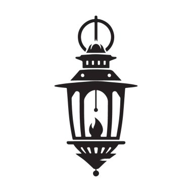 Açık Hava Ambiansı için Zarif Asılı Fener Vektör Görüntü