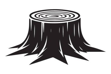 Ağaç Damlası Silueti Ahşap Kesme Çizimi Doğa ve Ormancılık