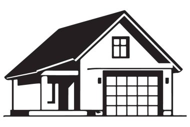 Charming Home Exterior Illustration A Perfect House Silhouette Design