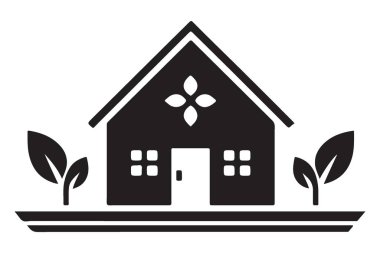 Bahçe Silueti Resimleriyle Ev Basit Ev Tasarımı Simgesi