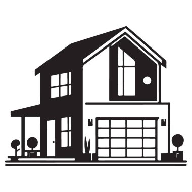 Emlak Tasarımları için Büyüleyici İki Öykü Evi Vekil İllüstrasyonu