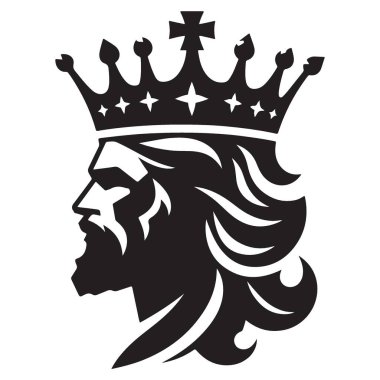 Tarihi Tasarımlar için Süslü Kraliyet Resimleriyle Kral Silueti