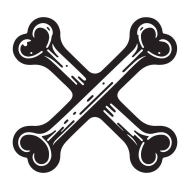 Çapraz Kemik Çizimi Ölüm Sembolü Tehlike ve Uyarı Grafiği