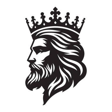 King Profil Vektörü Resim İndirme Silueti