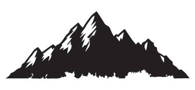 Ayrıntılı Dağ Sırası Siluet Vektör Manzarası ResimleriComment