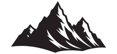 Majestic Mountain Range Siluet Vektör Görüntü Arkaplan Grafiği
