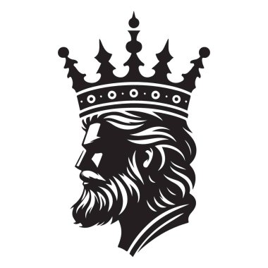 Kraliyet Silüeti Vektörü Grafiksel Krallığı Serbest Resme Sahip Kral