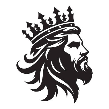 Görkemli Kral Siluet Logosu Güçlü Markalar Tasarımı