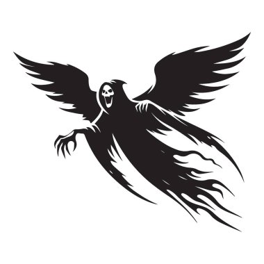 Kanatlı Orakçı Silueti: Ölümün ve Ölümden sonra yaşamın lanetli sembolü