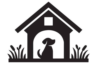 Köpek Evi Silueti Vektör Sanat Evcil Hayvanı