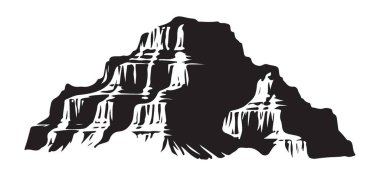 Görkemli Büyük Kanyon Vektör Silueti Amerikan Tarihi Sahnesinin Görünümü