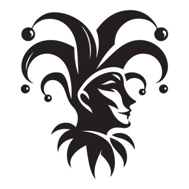 Soytarı Siluet Vektör Sanatı Oyuncu ve Yaramaz Karakter Tasarımı