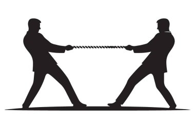 Stratejik Savaş İllüstrasyonu İş Rekabet ve Zorlukları Gösteriyor