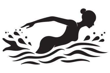 Zarif Kelebek Vuruşu Yüzen Siluet Zarif Su Hareketi