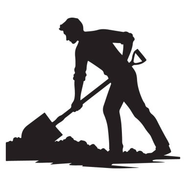 Kürek İnşaat ve Tarım İle Siluet Resimlerini Kazan Adam