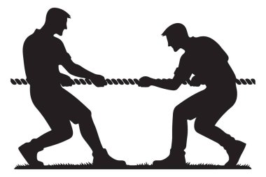 Savaş Silüeti Çekiciliği Güç Yarışması Takım Çalışması Çizim Sporları