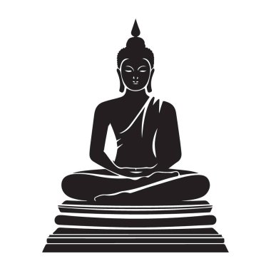 Huzurlu Buda 'nın silüeti barış ve farkındalık uygulamalarını destekliyor