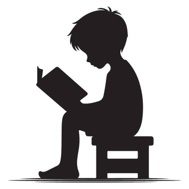 Okuma yazma bilinci gelişen çocuk silueti ilham verici.