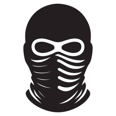 Maskeli siluet maskeli, kar maskesi gizleme gizemi tasarımı olan anonim karakter