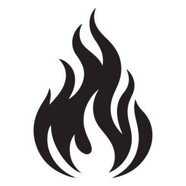 Yaratıcı Projeler için Alevler Yanan Ateş Vektörü İllüstrasyonu