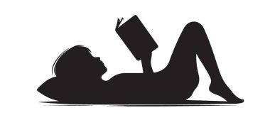 Yastık Eserleri Üzerine Bir Kitap Okurken, Siluet Kadın Rahatlıyor