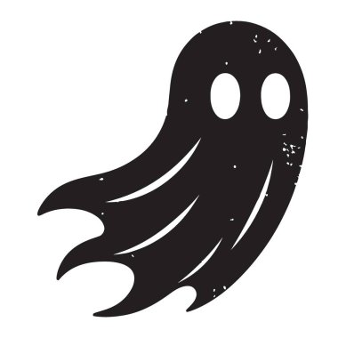 Klasik efektli basit bir hayaletin silüeti.