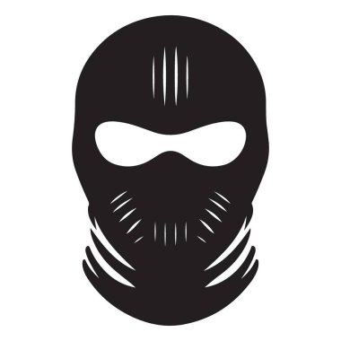 Güvenlik veya gizem için maske maskesi silueti korkutucudur