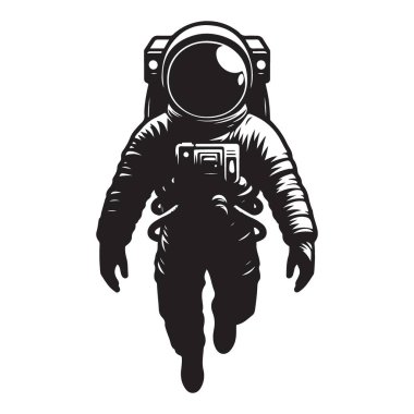 Uzay Keşfi için Yüzen Astronot Siluet Vektör ResimleriComment