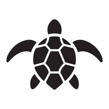 Deniz Kaplumbağası Siluet Vektör Deniz Koruma Projeleri İllüstrasyonu
