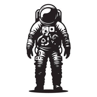 Dış Uzay Macerasını Keşfeden Detaylı Siluet Astronot Resimleri