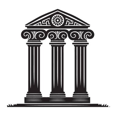 Yunan Tapınağı Görüntü Vektörü Tarihi İçerik Oluşturma Grafiği