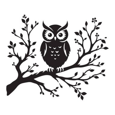 Büyüleyici Vektör İllüstrasyon Sanatı dalında Görkemli Baykuş