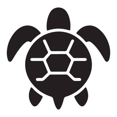 Kıyı Teması Tasarımı için Siyah Kaplumbağa Silüeti Vektör ResmiComment